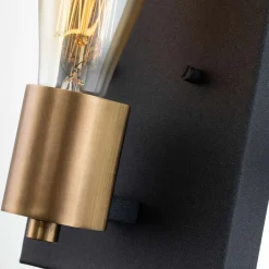 Elstead Wandleuchte Metall 22,5 cm hoch eckig klein für E27 QUINT< Wandleuchten|Flurlampen