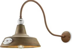 Wohnzimmerlampen|Metall Lampen*Ferroluce Wandleuchte Metall E27 45 cm hoch Vintage Design