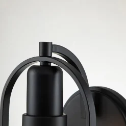 Wandleuchten|Küchenlampen*Elstead Wandleuchte Metall Glas 23,3 cm hoch Schwarz Weiß E27