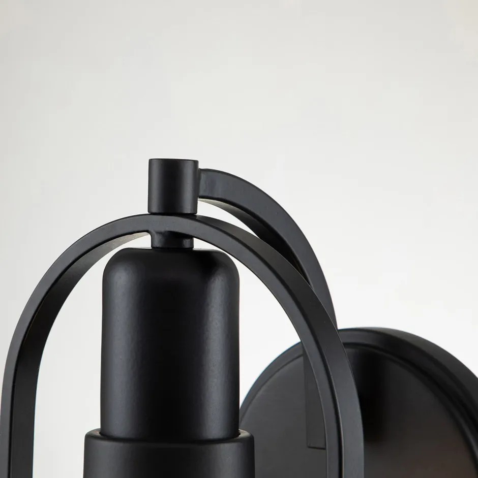 Wandleuchten|Küchenlampen*Elstead Wandleuchte Metall Glas 23,3 cm hoch Schwarz Weiß E27