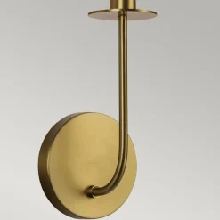 Wandleuchten|Metall Lampen*Elstead Wandleuchte Metall Glas 29,2 cm hoch in Gold gebürstet