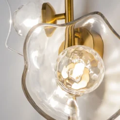 Wandleuchten|Flurlampen*Maytoni Wandleuchte Metall Glas 45 cm hoch in Messing G9 Modern