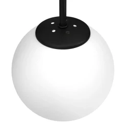 Wandleuchten|Küchenlampen*Luminex Wandleuchte Metall Glas Schwarz Weiß E14 Kugel blendarm