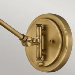 Elstead Wandleuchte Metall Glas verstellbar E27 in Messing Antik< Wandleuchten|Wohnzimmerlampen