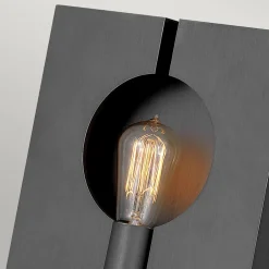 Elstead Wandleuchte Metall Graphit H: 26,6 cm klein E27 eckig Modern< Wandleuchten|Flurlampen