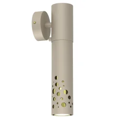 Luminex Wandleuchte Metall GU10 H:30 cm in Beige Gold Downlight< Wandleuchten|Flurlampen