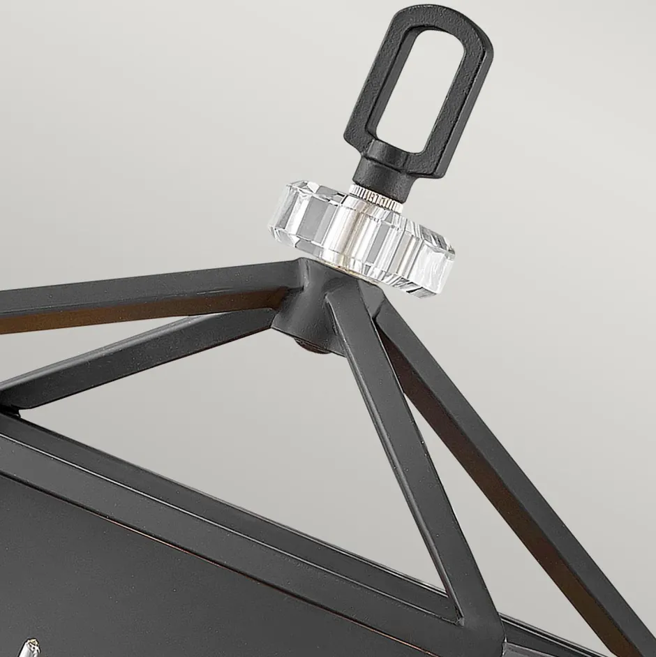 Elstead Wandleuchte Metall H: 43,1 cm Schwarz Nickel poliert< Wandleuchten|Flurlampen