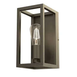 Luminex Wandleuchte Metall in Titanium Gold B:15 cm E27 Zeitlos< Wandleuchten|Flurlampen