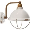 Ferroluce Wandleuchte Metall Keramik E14 H: 25 cm Vintage Design< Wohnzimmerlampen|Keramiklampen