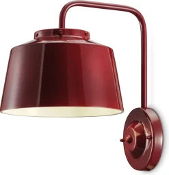 Ferroluce Wandleuchte Metall Keramik 34 cm hoch Bordeaux E27< Wohnzimmerlampen|Keramiklampen