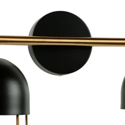 Easylight Wandleuchte Metall Schwarz Gold Loft Design 2x E14 QUINN< Wandleuchten|Wohnzimmerlampen