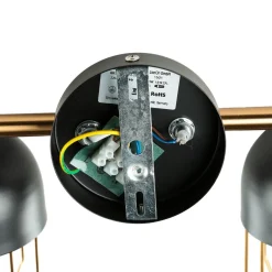 Easylight Wandleuchte Metall Schwarz Gold Loft Design 2x E14 QUINN< Wandleuchten|Wohnzimmerlampen