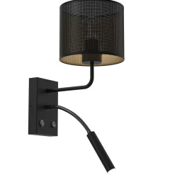 Luminex Wandleuchte Metall Schwarz Gold E27 G9 Lesearm Schalter< Wohnzimmerlampen|Metall Lampen