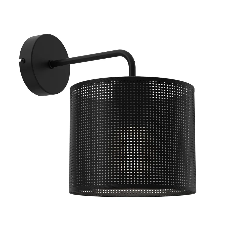 Wandleuchten|Schlafzimmer Lampen*Luminex Wandleuchte Metall Schwarz T:26 cm E27 dekorativ Loft