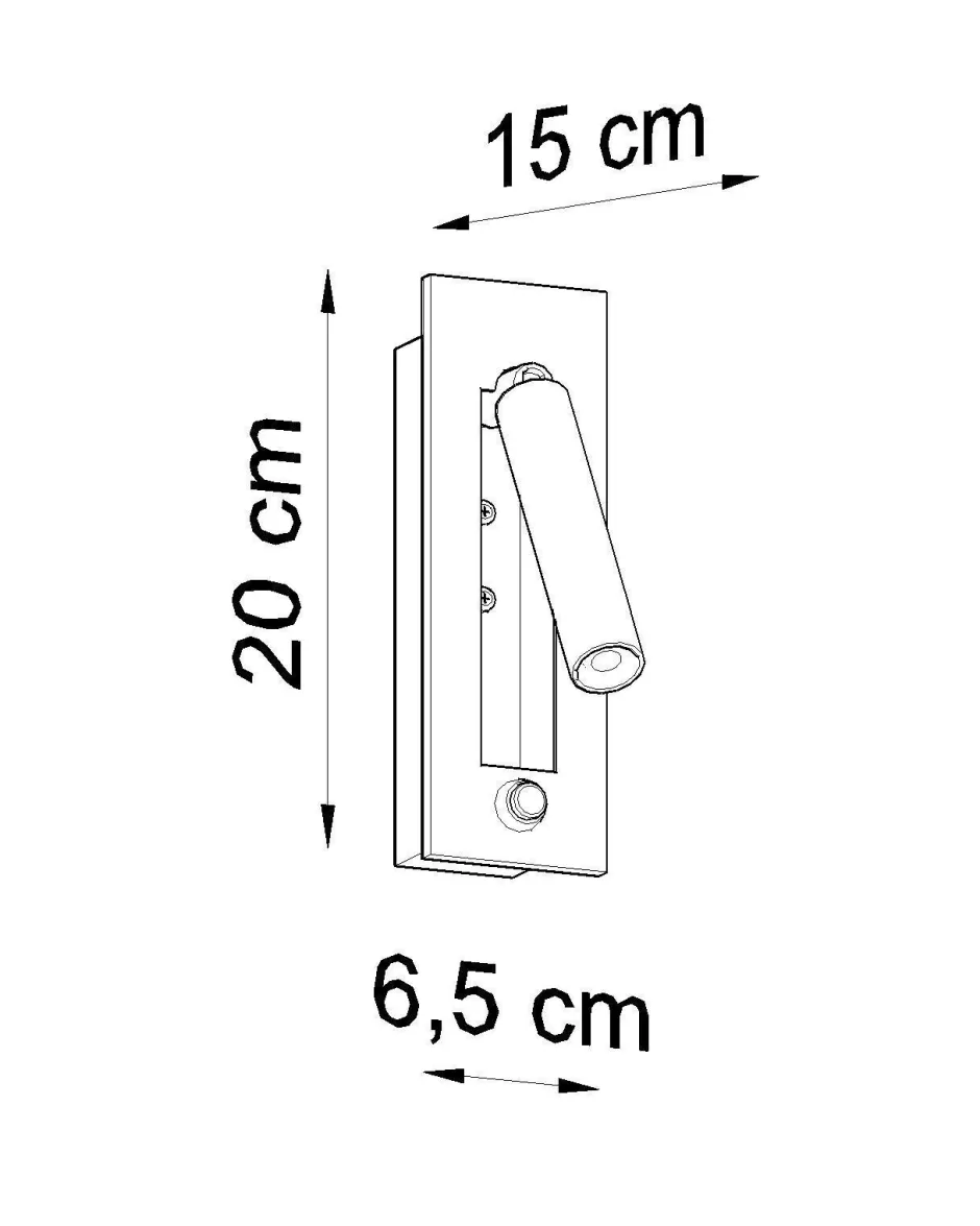 Sollux Wandleuchte Metall Schwarz verstellbar H: 20 cm G9 Lesen< Wandleuchten|Flurlampen