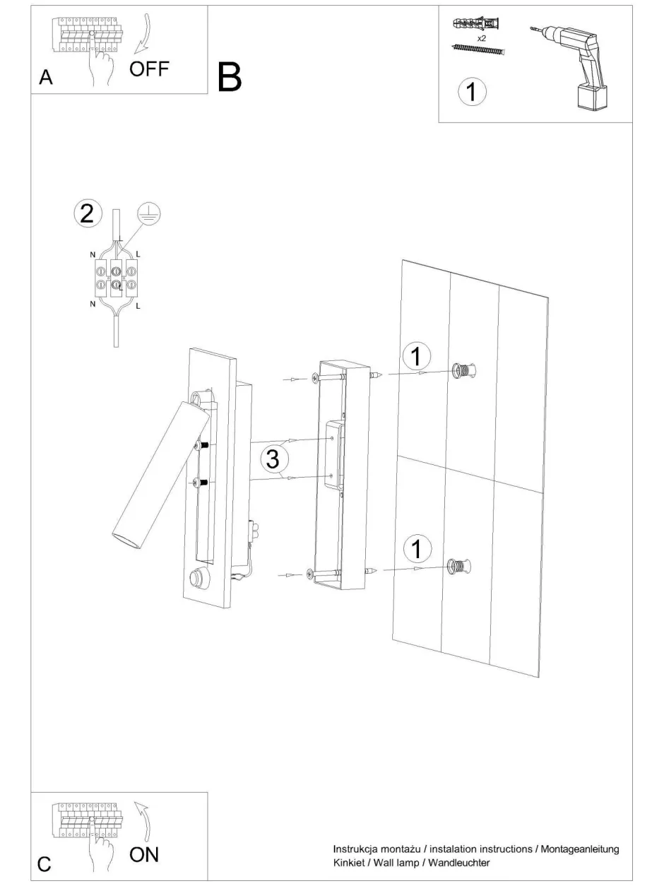 Sollux Wandleuchte Metall Schwarz verstellbar H: 20 cm G9 Lesen< Wandleuchten|Flurlampen