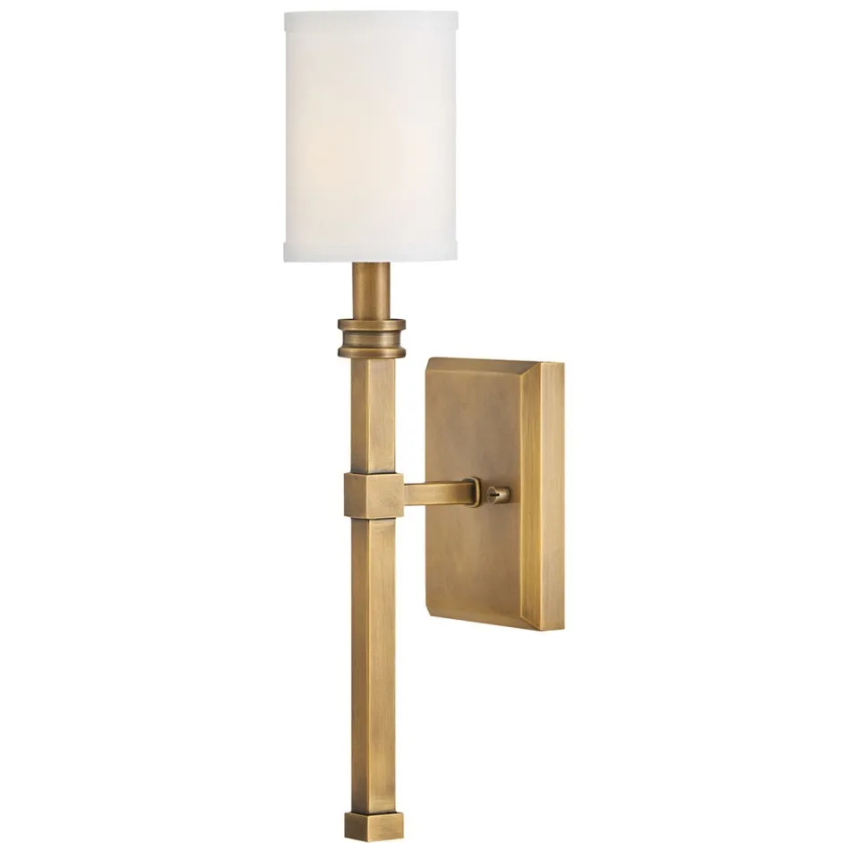 Elstead Wandleuchte Metall Stoff H: 45,6 cm Jugendstil E14< Wandleuchten|Rustikale Lampen