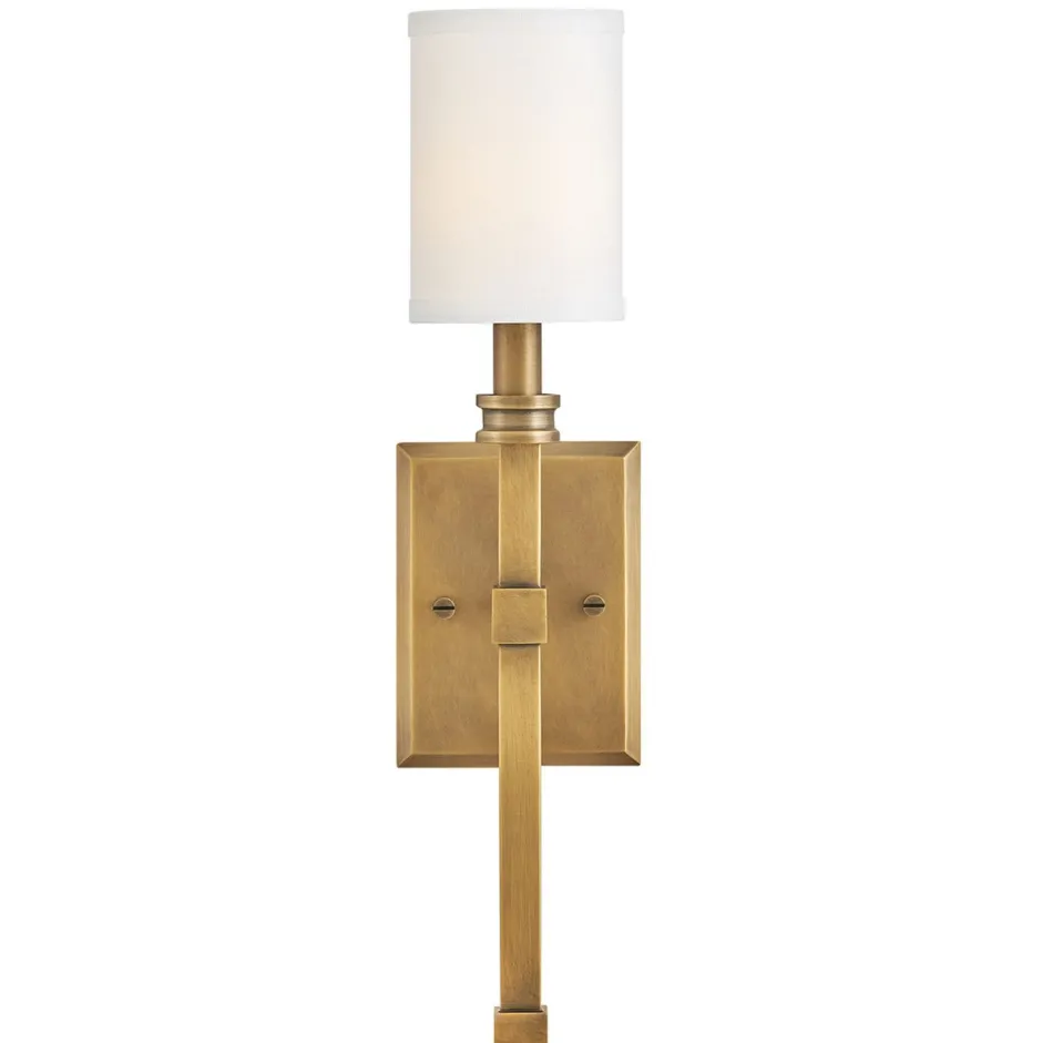 Elstead Wandleuchte Metall Stoff H: 45,6 cm Jugendstil E14< Wandleuchten|Rustikale Lampen