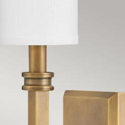 Elstead Wandleuchte Metall Stoff H: 45,6 cm Jugendstil E14< Wandleuchten|Rustikale Lampen