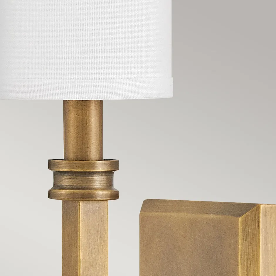 Elstead Wandleuchte Metall Stoff H: 45,6 cm Jugendstil E14< Wandleuchten|Rustikale Lampen