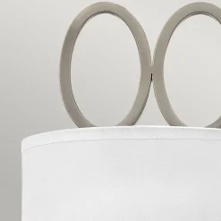 Wandleuchten|Flurlampen*Elstead Wandleuchte Metall Stoff Glas 51,5 cm hoch 5x E14 elegant