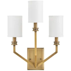 Wandleuchten|Rustikale Lampen*Elstead Wandleuchte Metall Stoff 48,3 cm hoch E14 3-flammig