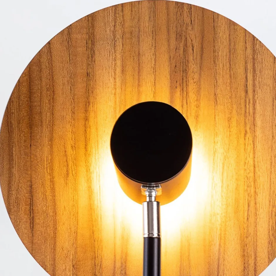 Elstead Wandleuchte Metall Teak Holz Furnier GU10 50 cm hoch< Wohnzimmerlampen|Schlafzimmer Lampen