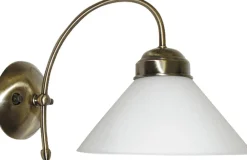 Wandleuchten|Esszimmer Lampen*Rabalux Wandleuchte mit Glasschirm Antik