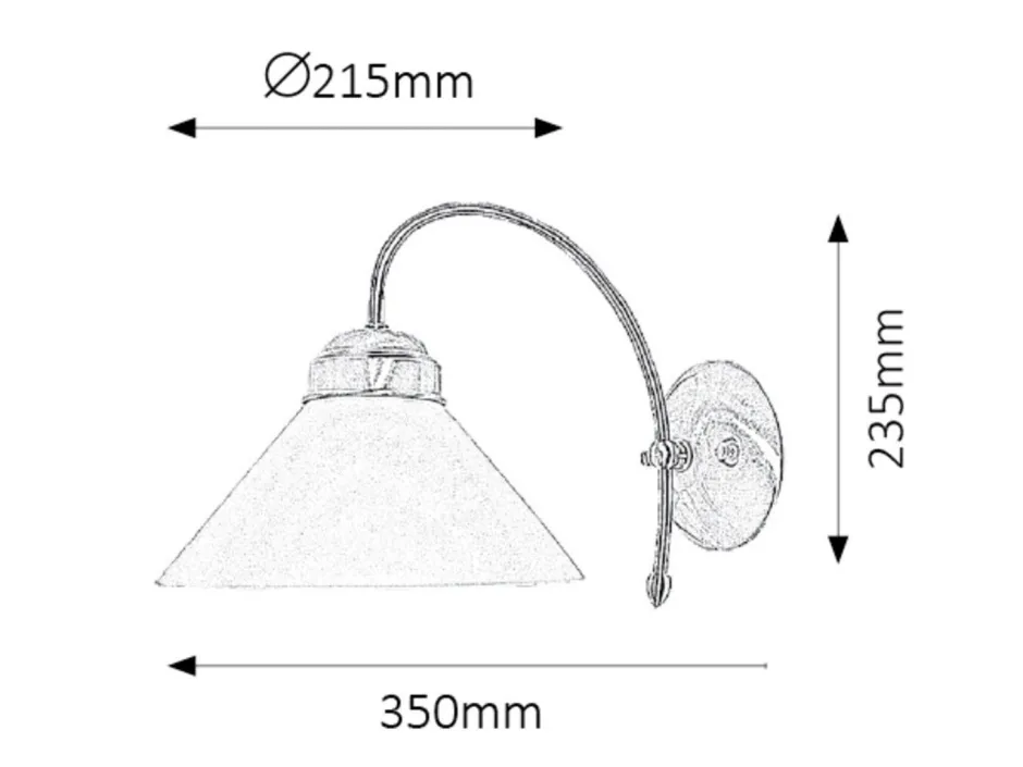 Wandleuchten|Esszimmer Lampen*Rabalux Wandleuchte mit Glasschirm Antik