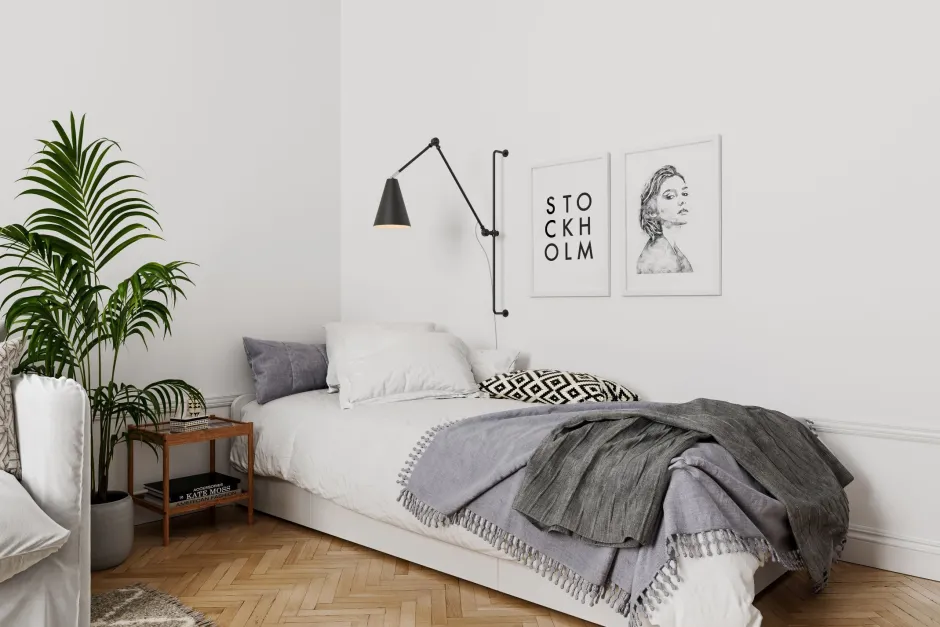 Wandleuchten|Wohnzimmerlampen*By Rydéns Wandleuchte mit Kabel Schalter Metall Gelenkarm Schwarz E27