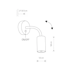 Moderne Lampen|Küchenlampen*Nowodvorski Wandleuchte mit Schalter Schwanenhals GU10 Schwarz Messing