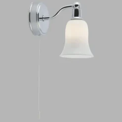 Searchlight Wandleuchte mit Schalter IP44 G9 Glas Metall Badezimmer< Glaslampen|Jugendstil Lampen