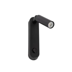 TK Lighting Wandleuchte mit Schalter Metall G9 H: 22cm schwenkbar Schwarz< Spots|Badezimmer Lampe