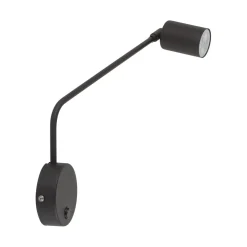 Easylight Wandleuchte mit Schalter Metall verstellbar GU10 Schwarz< Wandleuchten|Küchenlampen