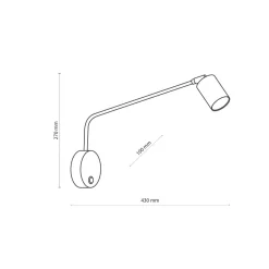 Easylight Wandleuchte mit Schalter Metall verstellbar GU10 Schwarz< Wandleuchten|Küchenlampen