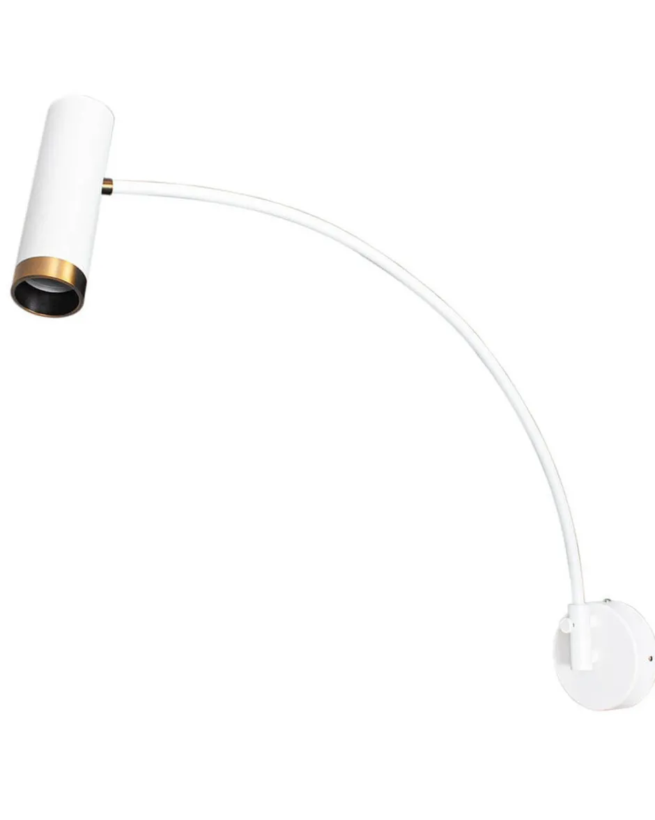 Wandleuchten|Wohnzimmerlampen*By Rydéns Wandleuchte mit Schalter Weiß Metall Schwenkarm GU10