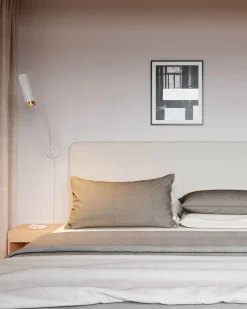 Wandleuchten|Wohnzimmerlampen*By Rydéns Wandleuchte mit Schalter Weiß Metall Schwenkarm GU10