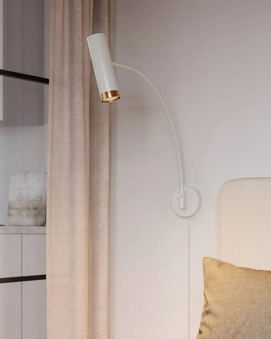 Wandleuchten|Wohnzimmerlampen*By Rydéns Wandleuchte mit Schalter Weiß Metall Schwenkarm GU10