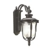 Elstead Wandleuchte MORGANA in Bronze Riffelglas IP44 außen< Außenleuchten Antik|Außenwandleuchten