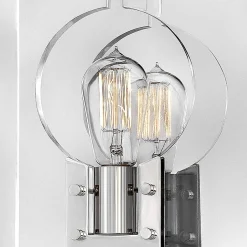 Elstead Wandleuchte quadratisch 26,1 cm hoch Nickel poliert E27< Flurlampen|Wohnzimmerlampen