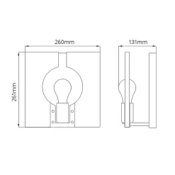 Elstead Wandleuchte quadratisch 26,1 cm hoch Nickel poliert E27< Flurlampen|Wohnzimmerlampen