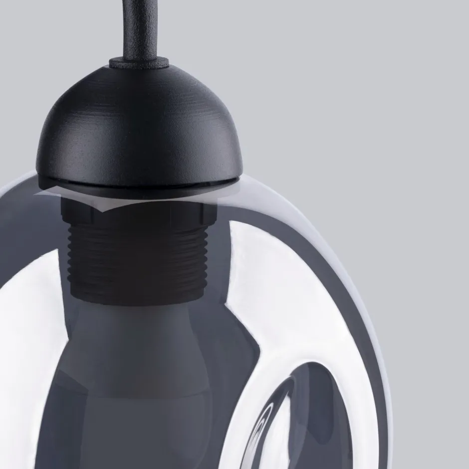 Sollux Wandleuchte Rauchglas Schwarz E27 dekorativ SEGIN< Wandleuchten|Küchenlampen