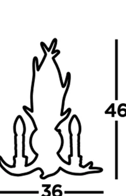 Searchlight Wandleuchte Rustikal aus Resin künstliches Geweih B: 36 cm< Wohnzimmerlampen|Metall Lampen