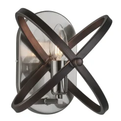 Searchlight Wandleuchte Rustikal B: 23 cm H: 20 cm klein Metall E14< Wandleuchten|Flurlampen