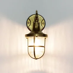 Lido Wandleuchte SANTORIN aus Echt Messing für Außen< Außenwandleuchten|Rustikale Lampen