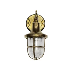 Lido Wandleuchte SANTORIN aus Echt Messing für Außen< Außenwandleuchten|Rustikale Lampen