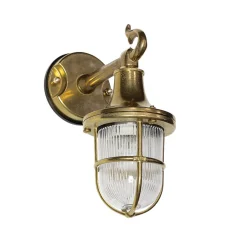 Lido Wandleuchte SANTORIN aus Echt Messing für Außen< Außenwandleuchten|Rustikale Lampen