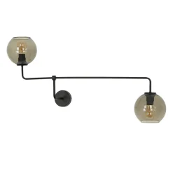 Wandleuchten|Vintage Lampen*Nowodvorski Wandleuchte Schwarz Glas Monaco