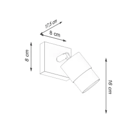 Wohnzimmerlampen|Moderne Lampen*Sollux Wandleuchte Schwarz Gold Metall Modern verstellbar