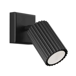 Wohnzimmerlampen|Metall Lampen*Sollux Wandleuchte Schwarz GU10 Modern B: 8 cm klein schwenkbar